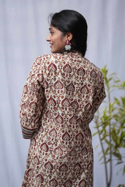 Saanvi Bagru Cotton Straight Kurta