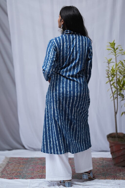 Akira Indigo Cotton Aline Kurta