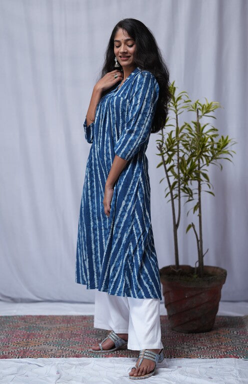 Akira Indigo Cotton Aline Kurta