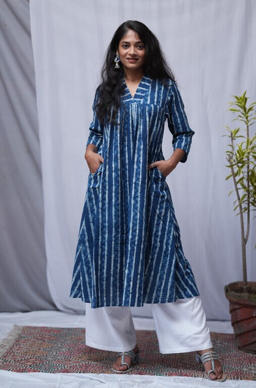 Akira Indigo Cotton Aline Kurta